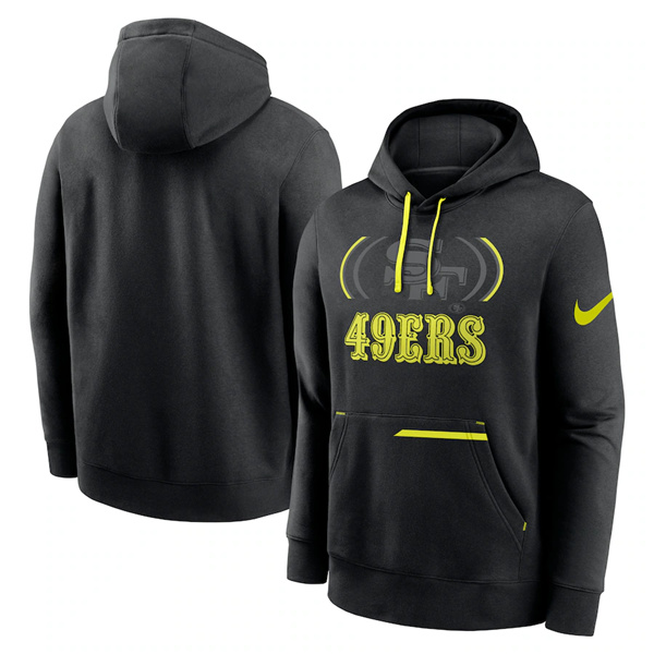 Men's San Francisco 49ers Black Volt Pullover Hoodie Men's San Francisco 49ers Black Volt Pullover Hoodie